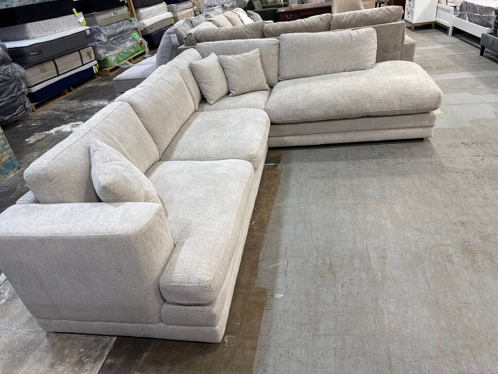 86688 - 2pc Beige Fabric Sectional 118x94x35