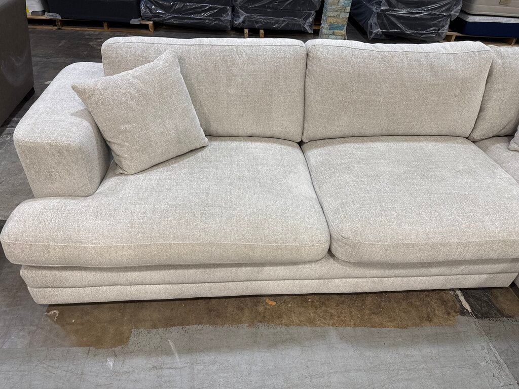 86688 - 2pc Beige Fabric Sectional 118x94x35