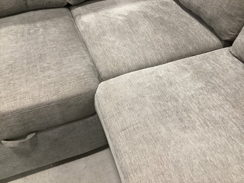 86685 - Sleeper Power Sectional Gray Fabric 70x60x21