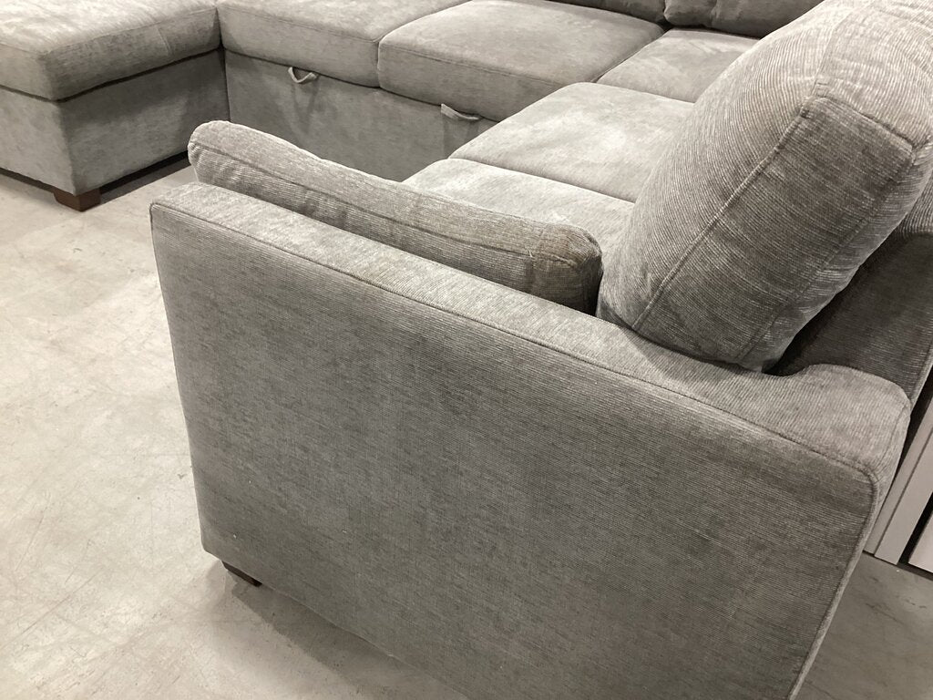 86685 - Sleeper Power Sectional Gray Fabric 70x60x21