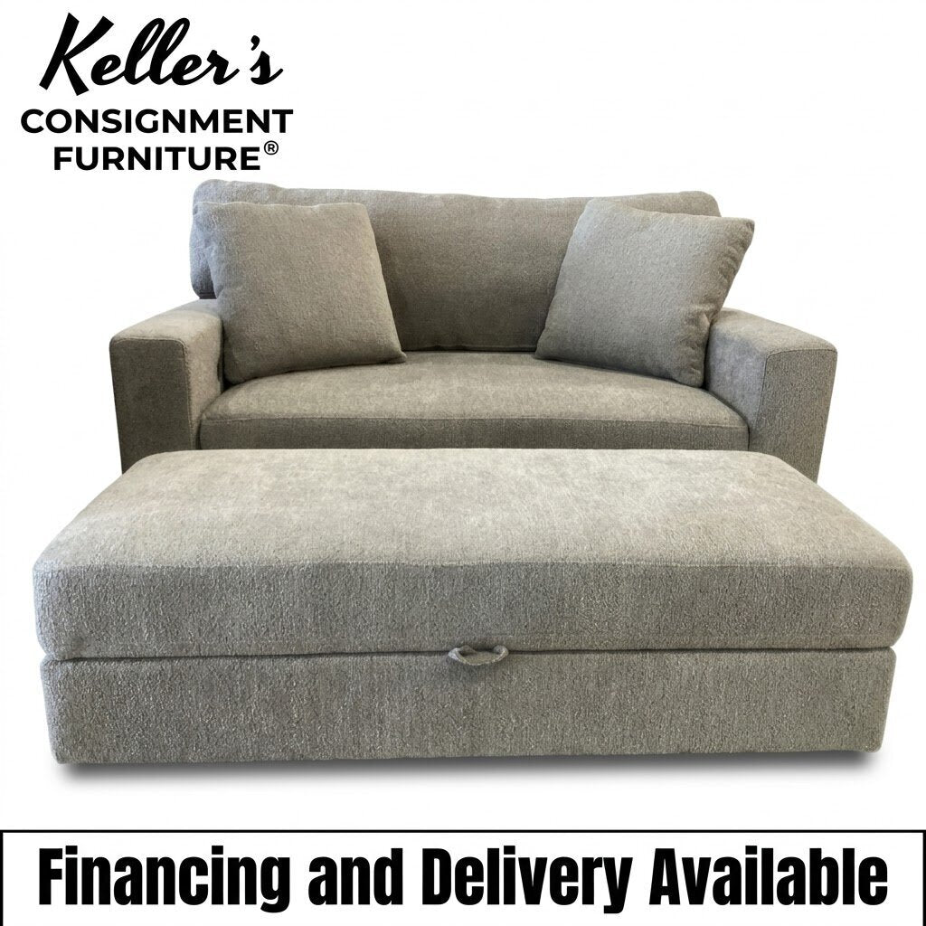 86696 - Oversized Chair w/Ottoman 64x42x35