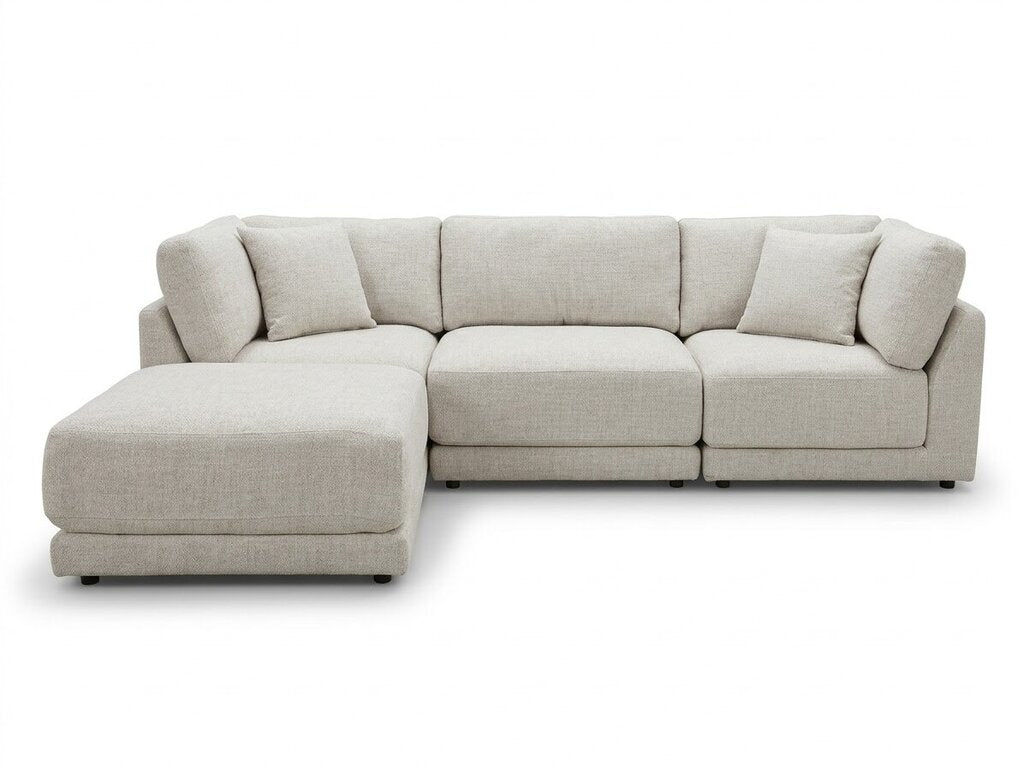 86691 - 4pc Light Gray Modular Sectional 113x76x34