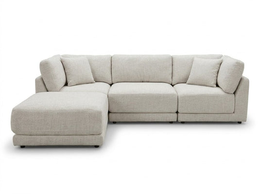 86691 - 4pc Light Gray Modular Sectional 113x76x34