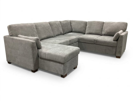 86685 - Sleeper Power Sectional Gray Fabric 70x60x21