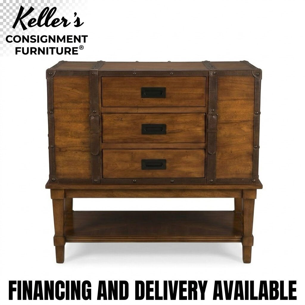 86718 Trunk Style 3 Drawer Chest 36x16x36