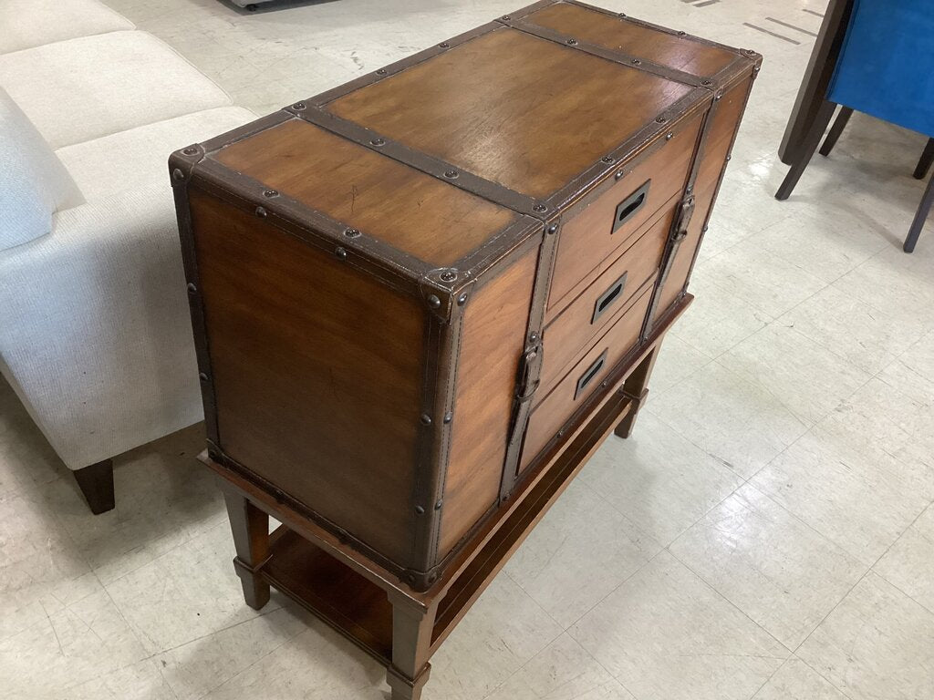 86718 Trunk Style 3 Drawer Chest 36x16x36
