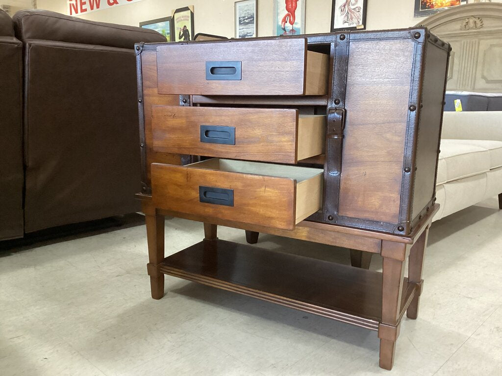 86718 Trunk Style 3 Drawer Chest 36x16x36