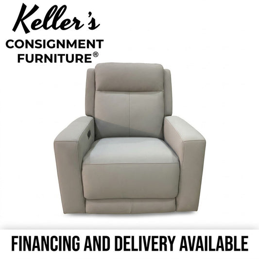 86726 - Simon Li Leather Zero Gravity Power Recliner 37x40x41