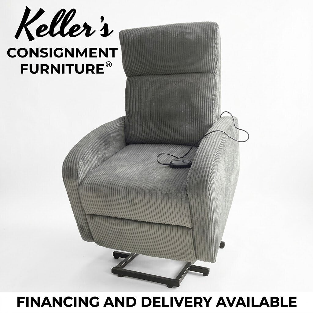 Pilot Power Lift Chair Dark Gray Fabric 28x30x40