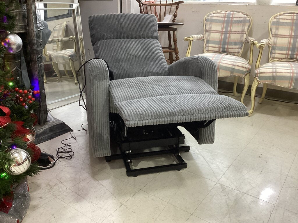 Pilot Power Lift Chair Dark Gray Fabric 28x30x40
