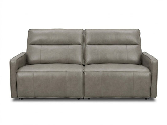 86733 - Henredon Leather Power Reclining Sofa 88x37x39