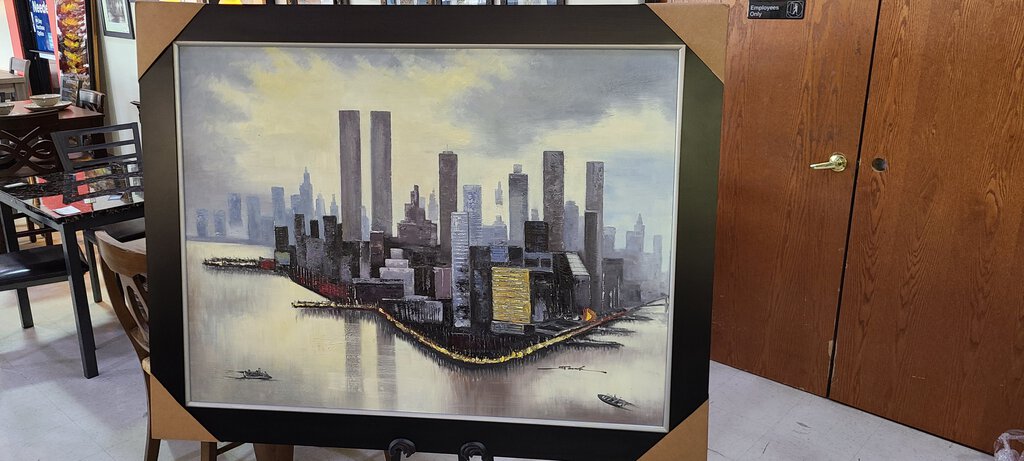 74481 (7710-4) Framed Painting - City View 56x44
