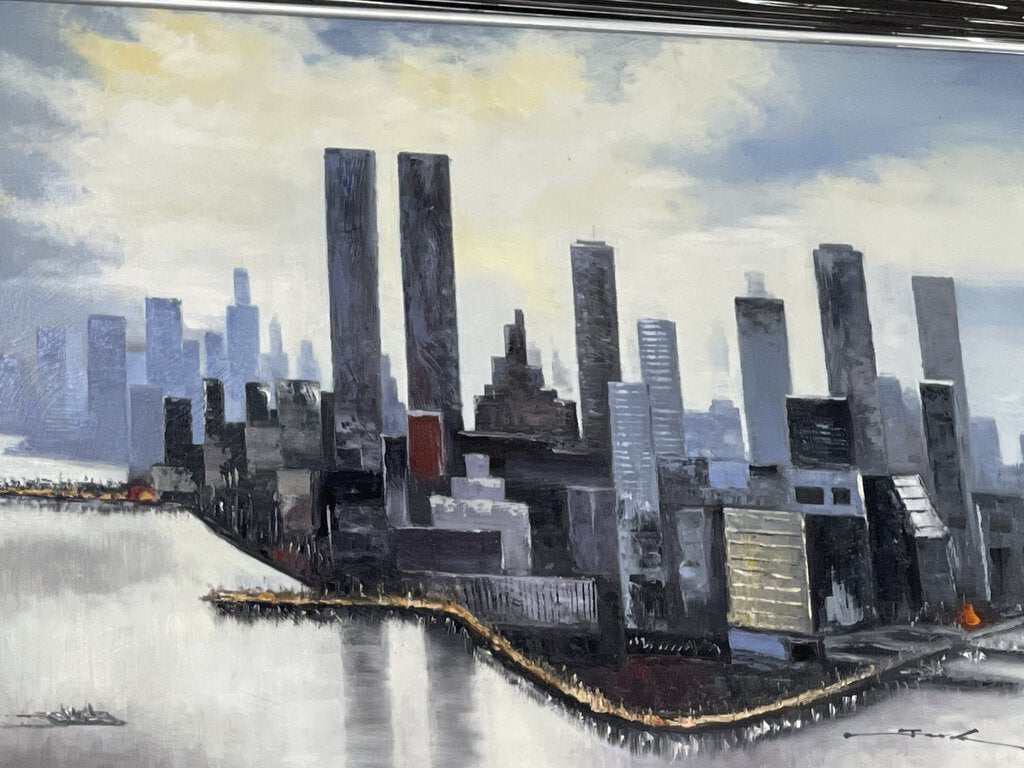 74481 (7710-4) Framed Painting - City View 56x44