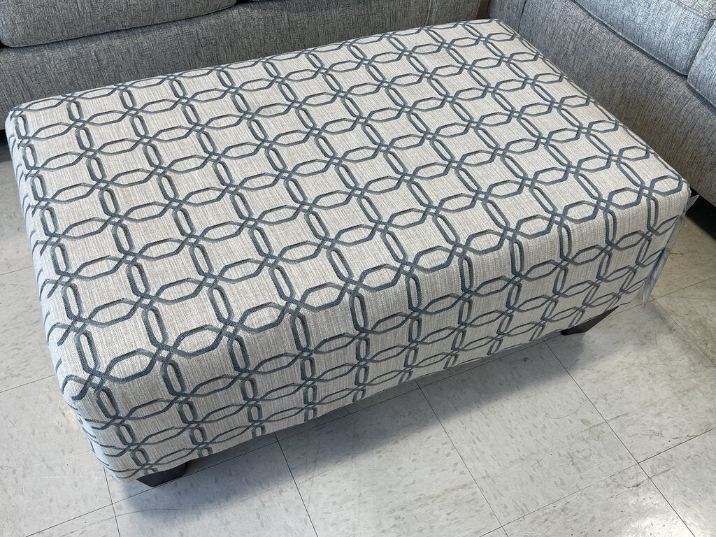 Lyla Doe NEW Cocktail Ottoman - Lisa Denim 40x25x18 (9005) BA Location ONLY