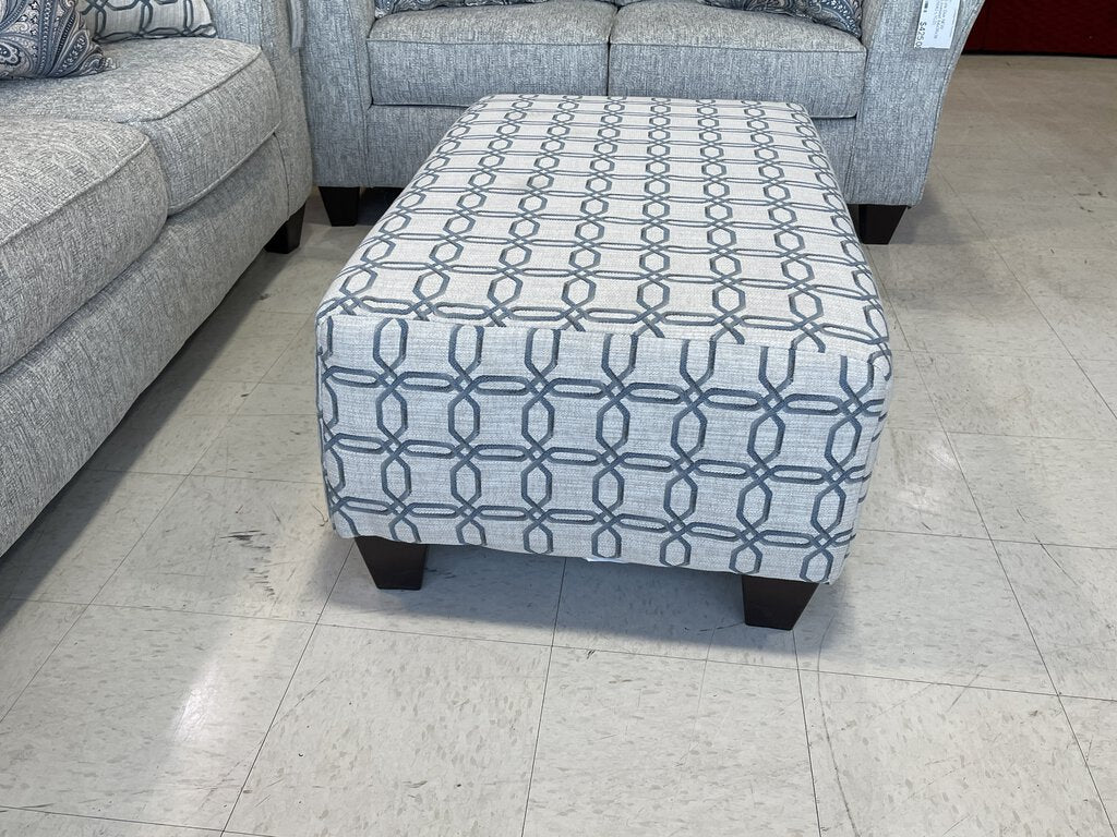 Lyla Doe NEW Cocktail Ottoman - Lisa Denim 40x25x18 (9005) BA Location ONLY