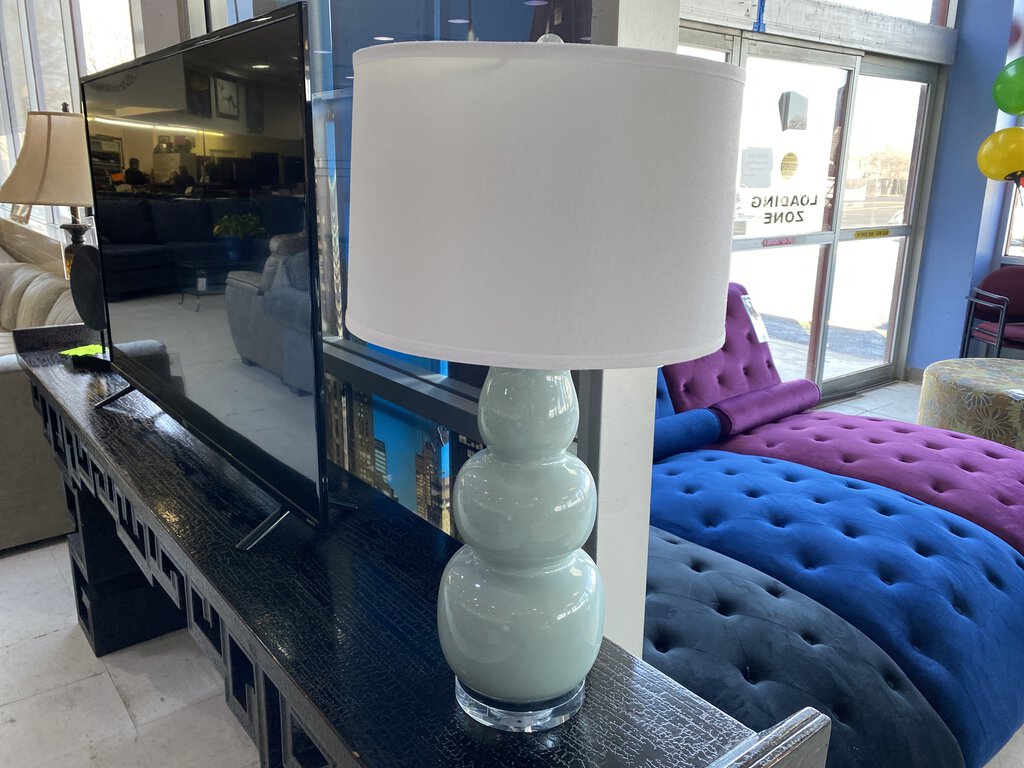 77590 - Triple Gourd / Bubble Ceramic Table Lamp 15x27