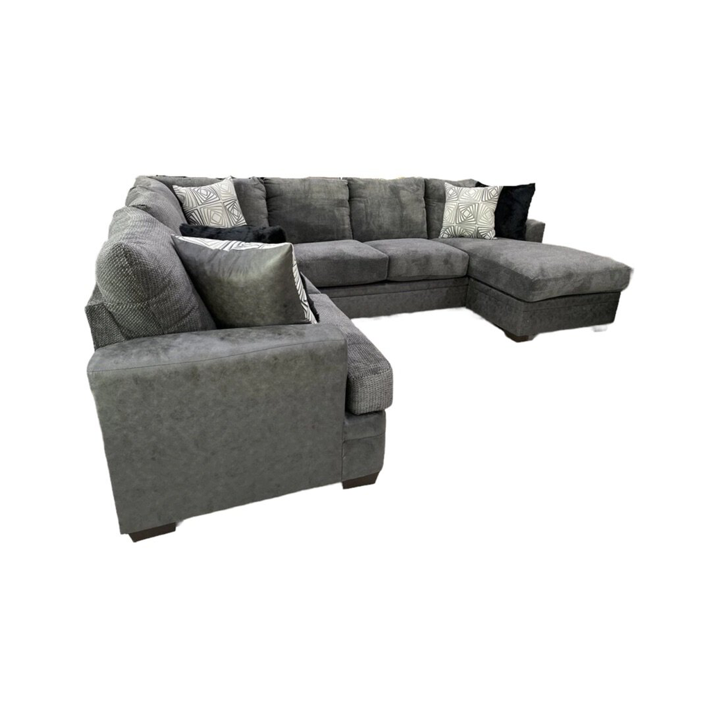 Akan Graphite NEW 2pc Sectional 129x100x39 (6810/30-1742)