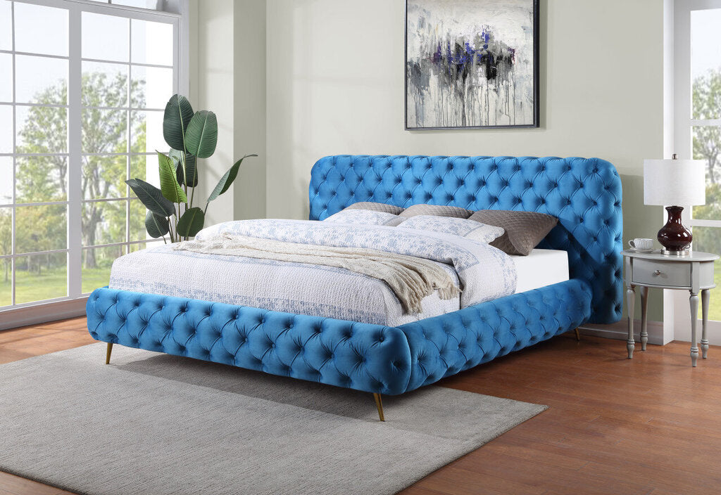 Moderno Blue NEW Queen Bed Frame (158831)
