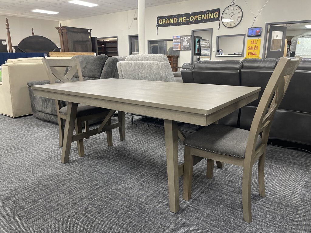 76206 Ashley Aldwin Dining Table w/Two Chairs 40x72x30 Consignment