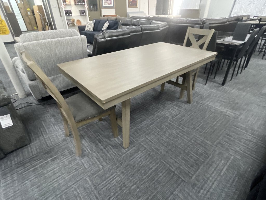 76206 Ashley Aldwin Dining Table w/Two Chairs 40x72x30 Consignment Furniture Oklahoma